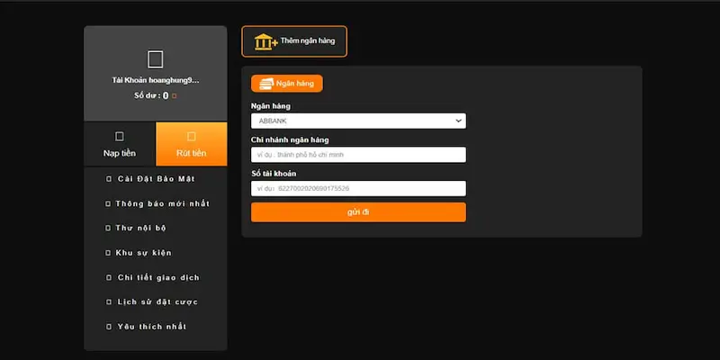 Quy trình rút tiền tại King88 chi tiết